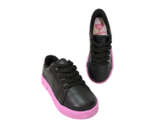 TENIS INF. FEM. MOLEKINHA PRETO ROSA