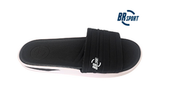 CHINELO SLIDE MASC. BR SPORT PRETO BRANCO