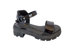 SANDALIA INF. FEM. MOLEKINHA PRETO VERNIZ - comprar online