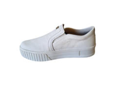 SAPATENIS FEM. PEGADA COURO SLIP ON BRANCO - Sugestiva Calçados