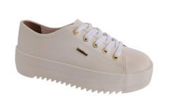 TENIS FEM. MOLECA PLATAFORMA TRATORADO BRANCO - comprar online