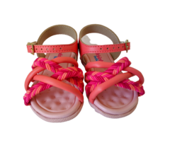 SANDÁLIA INF. FEM. MOLEKINHA CORAL ELEGANCE MULTI PINK - loja online