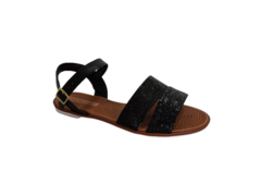 SANDÁLIA FEM. MOLECA PRETO GLITER - comprar online