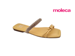 CHINELO FEM. MOLECA OURO AMARELO CRISTAL