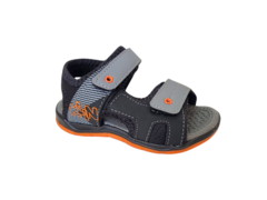 SANDALIA INF. MASC. KLIN PRETO LARANJA - comprar online