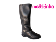 BOTA CANO ALTO FEM. INF. MOLEKINHA PRETO - loja online