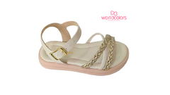 SANDALIA INF. FEM. WORLD COLORS OFF WHITE