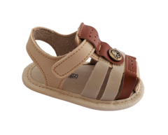 SANDALIA INF. MASC.VELCRO KLIN OFF WHITE CARAMELO - comprar online