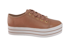 TENIS FEM. MOLECA PLATAFORMA NAPA NUDE - comprar online