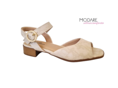 SANDALIA FEM. SALTO MODARE CREME - loja online