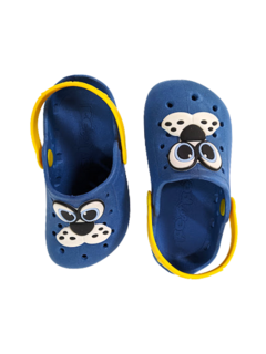 BABUCHE INF. MASC. PÉ COM PÉ AZUL ROYAL AMARELO CACHORRO - comprar online