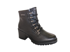 BOTA COTURNO SALTO FEM. COURO COMFORT FLEX PRETO na internet