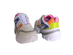 Imagem do TENIS FEM. SNEAKER FLATFORM RAMARIM BRANCO MULTICOR