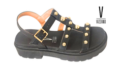 SANDALIA FEM. FLATFORM VIZZANO PRETO - Sugestiva Calçados