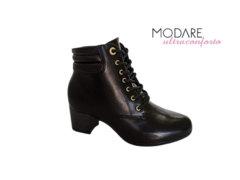 BOTA COTURNO FEM. SALTO MÉDIO MODARE PRETO