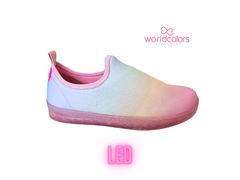 TENIS INF. FEM. LED WORLD COLORS MULTICOLOR