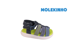 SANDÁLIA INF. MASC. MOLEKINHO MARINHO CINZA DENIM - loja online