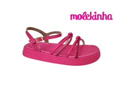 SANDALIA INF. FEM. BIRKEN MOLEKINHA PINK - Sugestiva Calçados