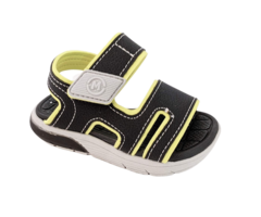 SANDALIA INF. MASC.MOLEKINHO VELCRO PRETO AMARELO FLUOR - loja online