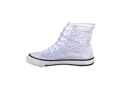 TENIS FEM. CANO ALTO STREET STAR BRANCO STRASS - comprar online