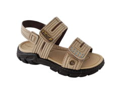 SANDALIA INF. MASC.KID JOY VELCRO CAQUI CAFÉ