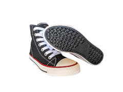 TENIS FEM. CANO ALTO STREET STAR PRETO VERMELHO - comprar online