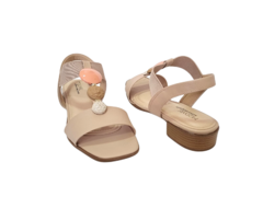 SANDALIA FEM. SALTO MODARE BEGE - comprar online