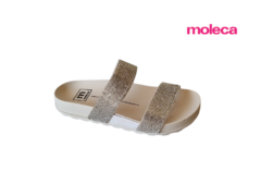 CHINELO BIRKEN FEM. MOLECA BRANCO OFF STRASS - loja online