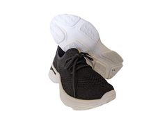 TENIS FEM. RAMARIM KNIT CHUNKY SNEAKER PRETO BRANCO