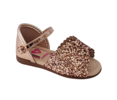 SANDALIA INF. FEM. MOLEKINHA GLITTER OURO ROSADO - comprar online