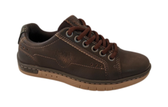 SAPATENIS INF. MASC. CASUAL PEGADA COURO BROWN - comprar online