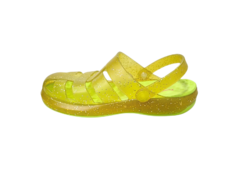 BABUCHE INF. FEM. PAMPILI GLEE VERDE NEON GLITTER - comprar online