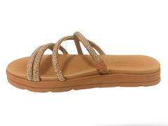 CHINELO FEM. MOLECA CREME OURO CLARO - comprar online