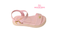 SANDALIA INF. FEM. WORLD COLORS ROSA CLARO