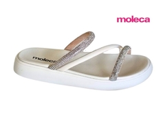 CHINELO BIRKEN FEM. MOLECA BRANCO OFF STRASS - loja online