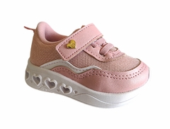 TENIS INF. FEM. FEM MOLEKINHA LED ROSA