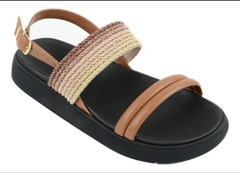 SANDÁLIA FEM. MOLECA MULTI CAMEL - comprar online