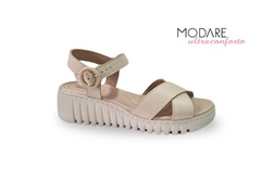 SANDALIA FEM. FLATFORM MODARE CREME