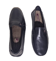 SAPATO MASC. MOCASSIM COURO PEGADA PRETO - comprar online