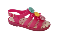 SANDALIA INF. FEM. WORLD COLORS PINK PEROLADO