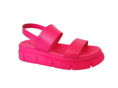 SANDALIA FEM. FLATFORM MOLECA PINK - Sugestiva Calçados