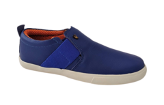 TENIS INF. MASC. ORTOPASSO SLIP ON COURO AZUL ROYAL