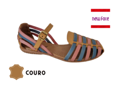 SANDÁLIA FEM. COURO NEW FACE AMBAR MIX - comprar online