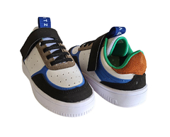 TENIS INF. MASC. MASC VITZ PÉ COM PÉ AZUL PRETO BRANCO - comprar online