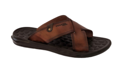 CHINELO MASC. PEGADA TIRA EM X COURO PINHÃO BROWN - comprar online