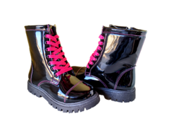 BOTA COTURNO INF. FEM. WORLD COLORS PRETO PINK na internet