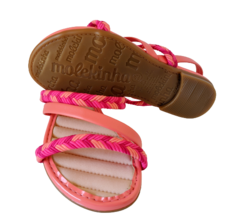 SANDALIA INF. FEM. MOLEKINHA CORAL MULTIPINK - comprar online