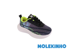 TENIS INF. MASC. MOLEKINHO GRAFITE VERDE NEON - loja online