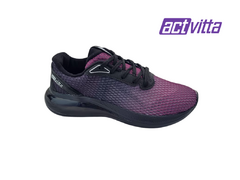 TENIS FEM. ACTVITTA CARMIM PRETO - loja online