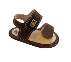 SANDALIA INF. MASC. KLIN VELCRO CARVALHO CARAMELO - comprar online